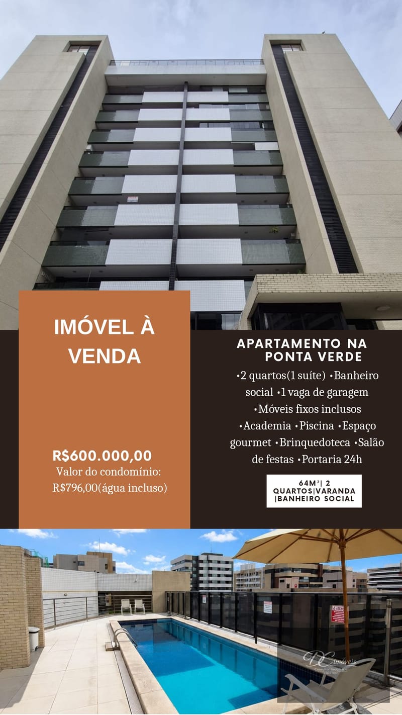 Apartamento 2/4, Ponta Verde - 1