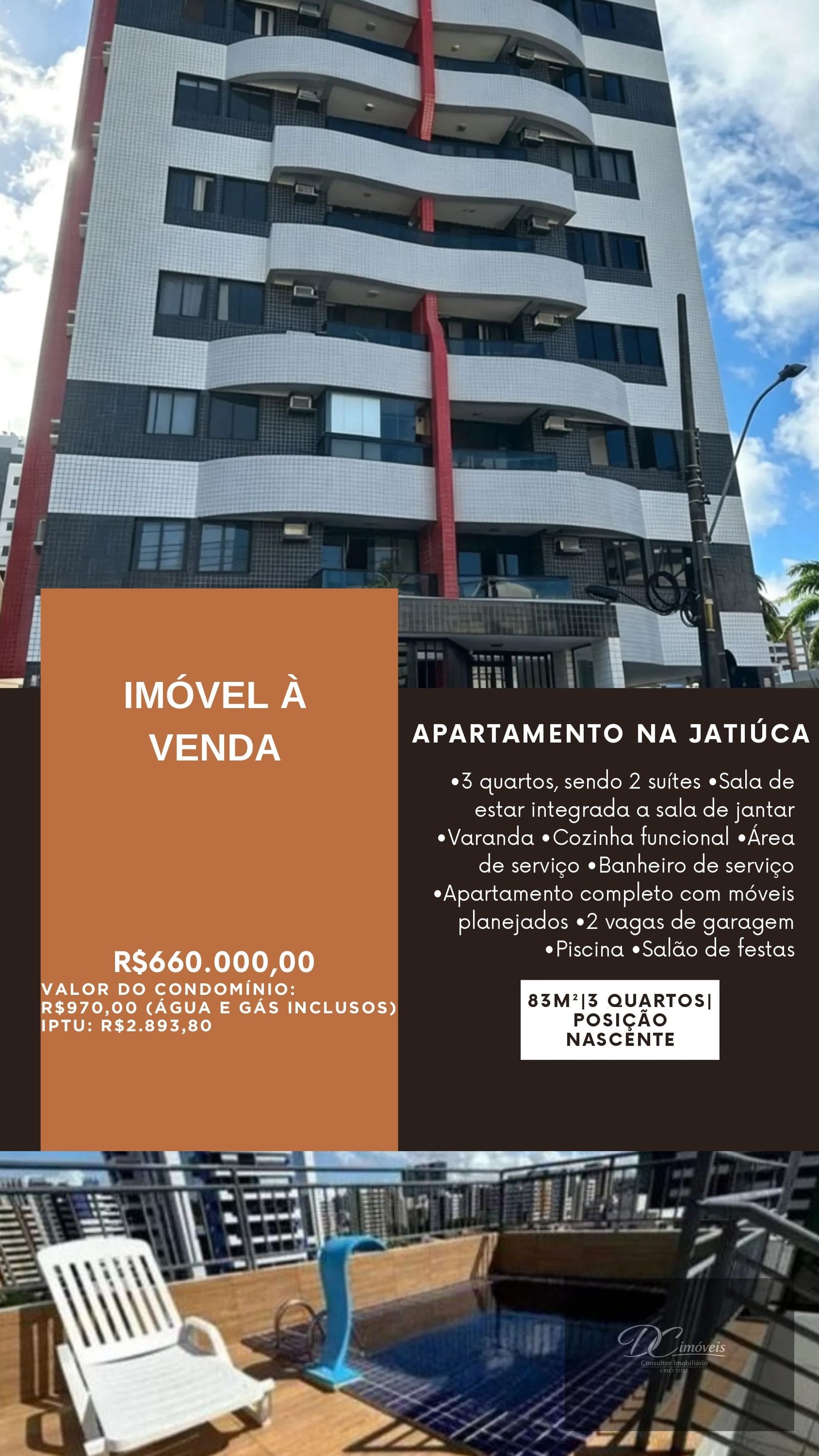 Apartamento 3/4, Ed Vivart, Jatiúca