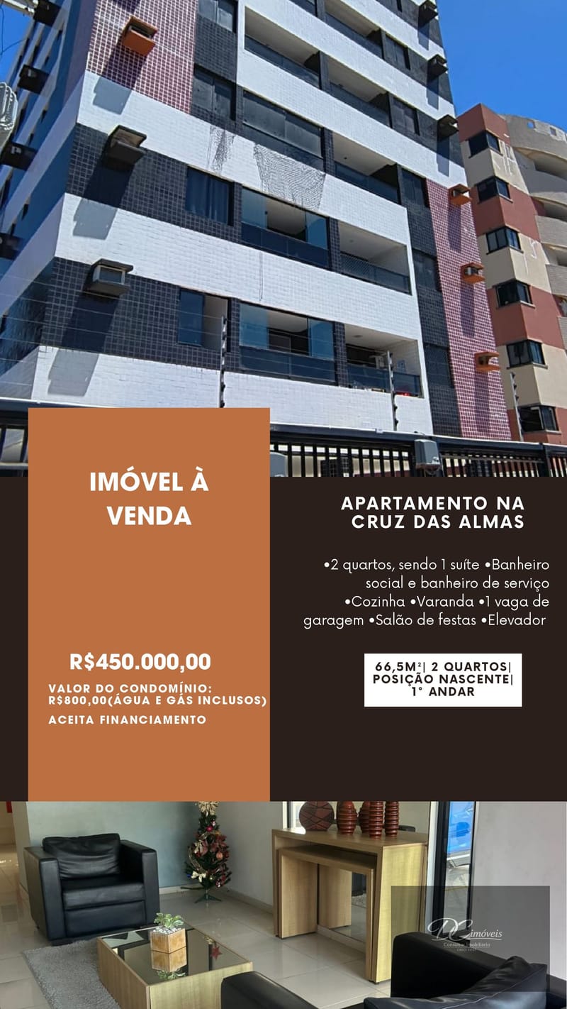 Apartamento 2/4, Cruz das Almas - 1